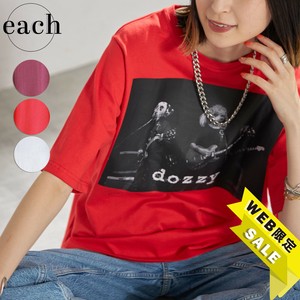 【each数量限定】doozyビッグ転写半袖Tシャツ　バンドT　ヴィンテージライク 犬フォト　each東京