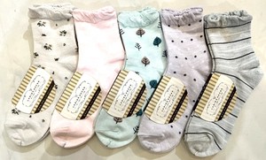 【大特価数量限定】特価婦人バンドル　クルーソックス2P　5柄込