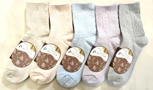 【大特価数量限定】特価婦人バンドル　クルーソックス2P　5柄込