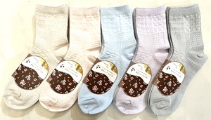 【大特価数量限定】特価婦人バンドル　クルーソックス2P　5柄込