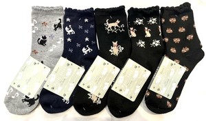 【大特価数量限定】特価婦人バンドル　クルーソックス2P　5柄込