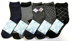 【大特価数量限定】特価婦人バンドル　クルーソックス2P　5柄込