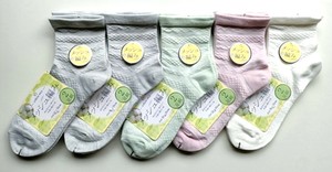【大特価数量限定】特価婦人バンドル　クルーソックス2P　SP柄無地　メッシュ