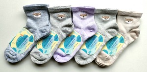 【大特価数量限定】特価婦人バンドル　クルーソックス2P　犬足跡　メッシュ