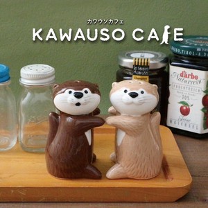 【Decole】カワウソカフェ 調味料入れ ソルト&ペッパー