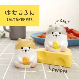 【Decole】はむころん 調味料入れ ソルト&ペッパー ハムスター