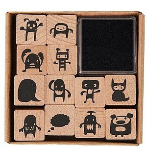 ［輸入スタンプ ］RICO DESIGN スタンプ セット☆モンスター おばけ エイリアン 男の子 ふきだし☆