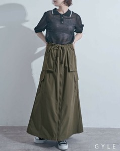 【全3色xベストセラー】2way前ZIPカーゴスカート レーディボトム　ロングスカート レーディスカート