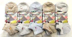 【大特価数量限定】特価婦人バンドル　3P　スニーカー　無地　メッシュ