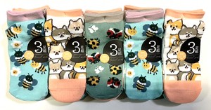 【大特価数量限定】特価婦人バンドル　3P　スニーカー　フロント柄