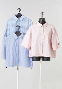 Button Shirt/Blouse Stripe 5/10 length