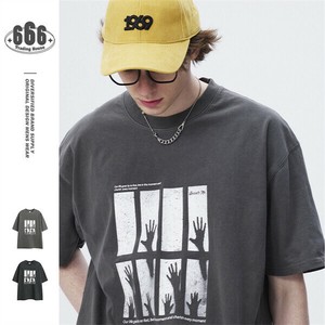 P21872 2025春夏新作 Tシャツ 韓国風 メンズ プリント男女通用 ペアルックトップス  半袖