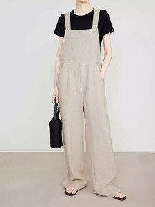 ワイドパンツ サスペンダー  レジャー 無地 ゆったり 快適 レディース ファッション MBQ732