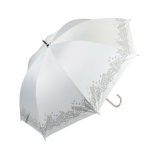藤田屋 晴雨兼用長傘ショート  50cm 晴雨兼用ショート クローバー ホワイト SS-2552(KT)