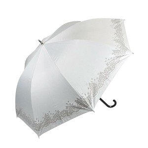 藤田屋 晴雨兼用長傘ジャンプ  58cm 晴雨兼用ジャンプ クローバー ホワイト SJ-2552(KT)