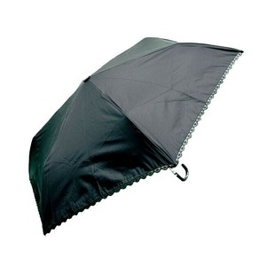 藤田屋 晴雨兼用折りたたみ傘 50cm 無地レース  SMM-1308