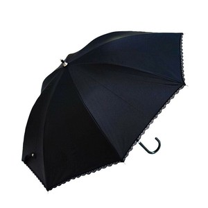 藤田屋 晴雨兼用長傘ショート 50cm SS　無地　レース  SS-1308
