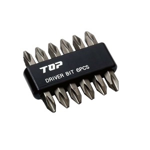 トップ工業(TOP) 電動ドリル用 ドライバビット 6本組セット マグネット付 呼び寸法+No.2 DB2-4506
