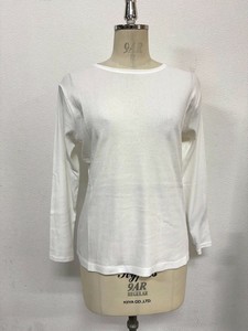 【2025年新作】80双強撚 綿100% クルーネック インナー 長袖 カットソー Tシャツ