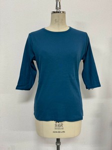 【2025年新作】80双強撚 綿100% クルーネック インナー 7分袖 カットソー Tシャツ