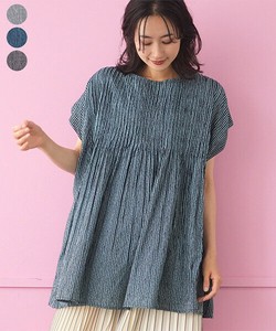 2025年新商品 束腰外衣 竖纹 长衫 细褶