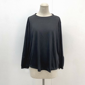 【現品50％オフ】TS110s-bk Tシャツ 長袖 袖切り替え ランタンスリーブ カジュアル