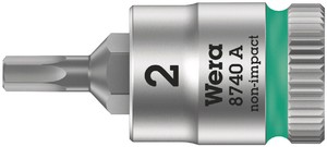 差込角1/4SQ ヘックスプラスビットソケット 先端サイズ2mm 全長28mm