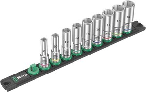 差込角3/8SQ ディープソケットセット 9点入 レール付