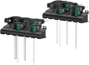 T型レンチセット HEX インチ ラック付 10本組