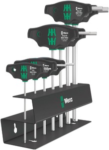 T型レンチセット HEX メタルラック付 7本組