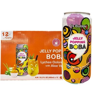 ライチ烏龍茶 ボバ＆アロエ入 480ml×12本入 ライチジュース アロエベラ 烏龍茶 バブルドリンク