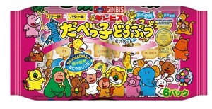 たべっ子どうぶつバター味　6P　子どもに人気｜おやつにピッタリ｜