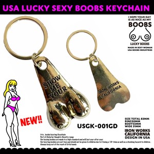 USA LUCKY SEXY KEYCHAIN 　シャレの効いたアダルトなキーホルダー　おっぱい　バイカー　アメリカン雑貨
