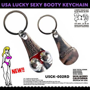 USA LUCKY SEXY KEYCHAIN 　シャレの効いたアダルトなキーホルダー　ヒップ　バイカー　アメリカン雑貨