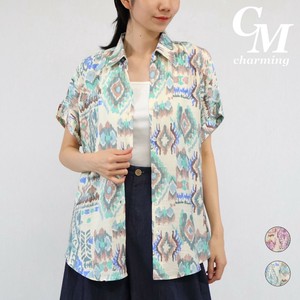 Button Shirt/Blouse Printed
