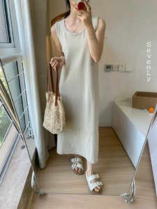人気上昇 マキシ丈ストレートワンピース  ワンピース ロング「2025新作」