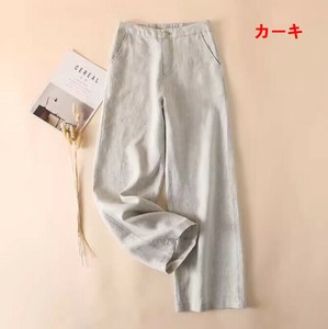 ワイドパンツ 薄手 レジャー 無地  ゆったり  コットンリネン 快適 レディース ファッション MBQ756
