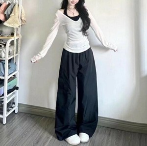 パンツスーツ 3点セット 長袖 ベスト ワイドパンツ  無地 レジャー 快適 レディース ファッション  MBQ774