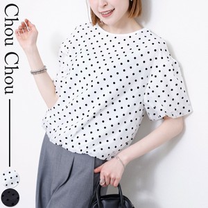 【6/11〜予約販売】水玉シフォン　Tシャツ 2025新作ss 春夏