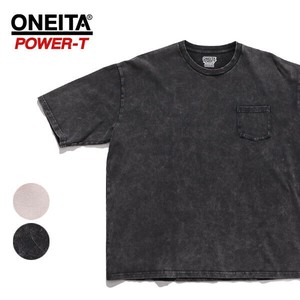 オニータ【ONEITA】Chemical washed Heavy S/S tee Tシャツ パワーティー 半袖 ケミカルウォッシュ 無地