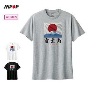 T 恤/上衣 半袖T恤 针织衫 富士山 女士 插画 印花