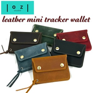 6色展開　牛革 本革 ミニトラッカーウォレット ミニ財布 コンパクト財布