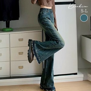 デニム《カットオフハイウエストセミバギーデニム 全3サイズ》