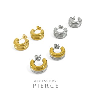 Pierced Earrings Gold Post Stainless Steel Stainless Steel