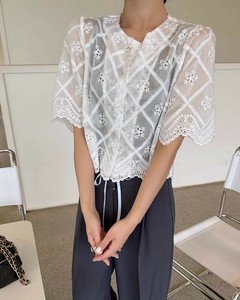Button Shirt/Blouse Flower