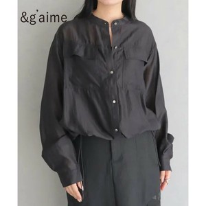 &g'aime Pre-order Button Shirt/Blouse Sheer Shirt [A/W NEW]