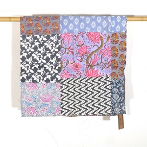 【再入荷】プリントパッチワークマルチカバー100×100cm