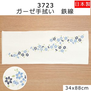 日式手巾 蓝色 纱布 日本制造