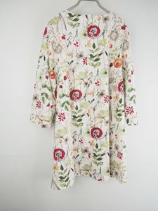 束腰外衣 花朵 圆领 长衫 春夏 日本制造