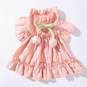 服 犬用  春夏 ワンピース かわいい   通気性 ペット服  LX2382